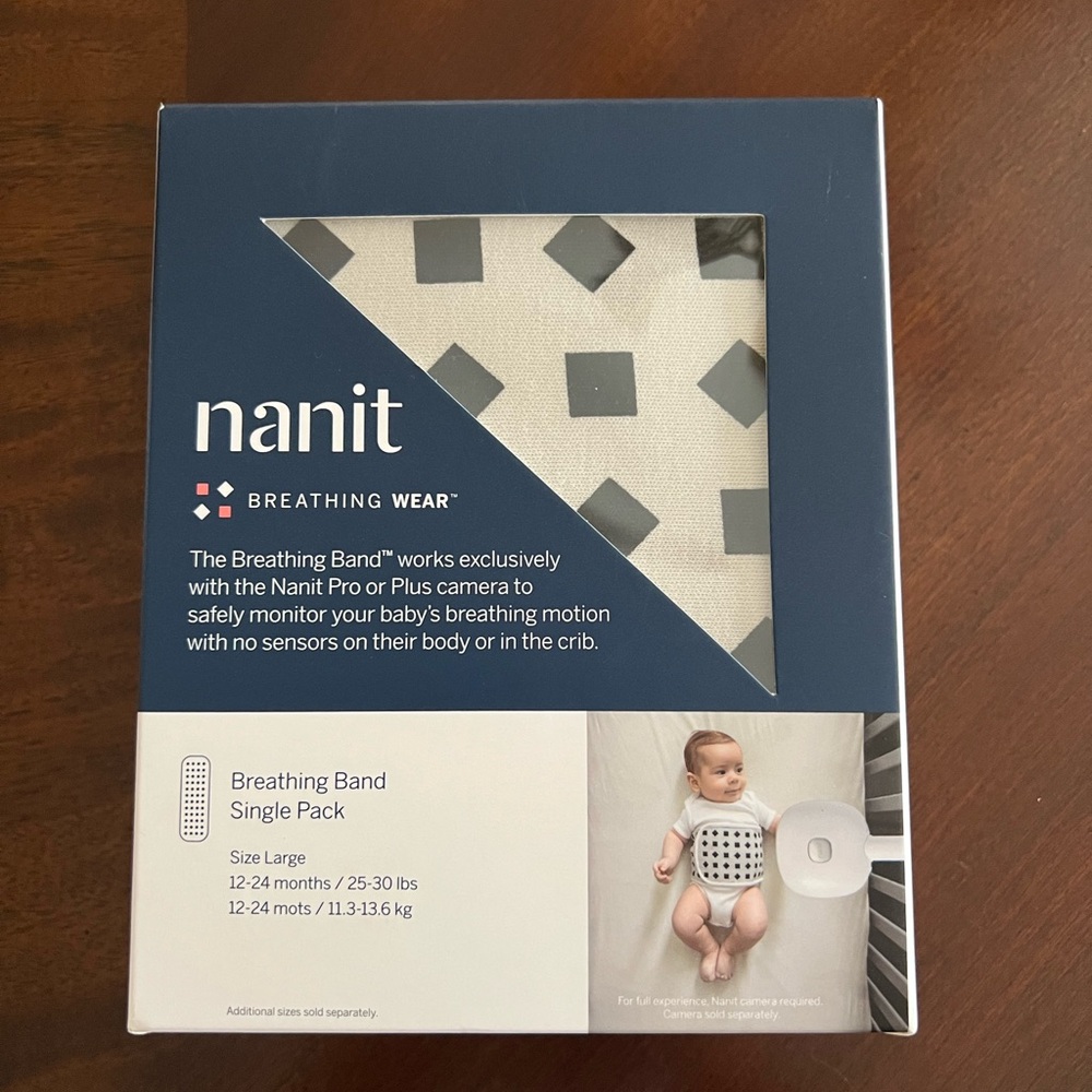 Nanit Breathing Band - Gray and White